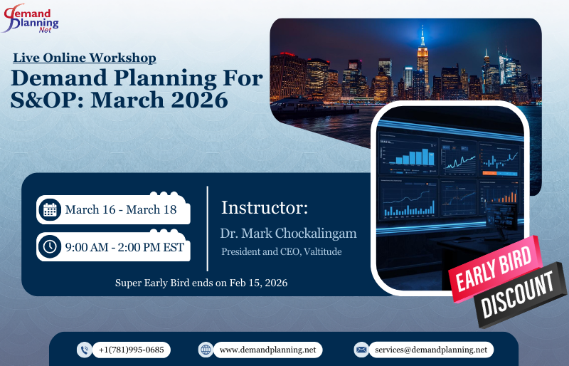 Demand planning for s&op live online workshop with machine learning and advanced forecasting technologies