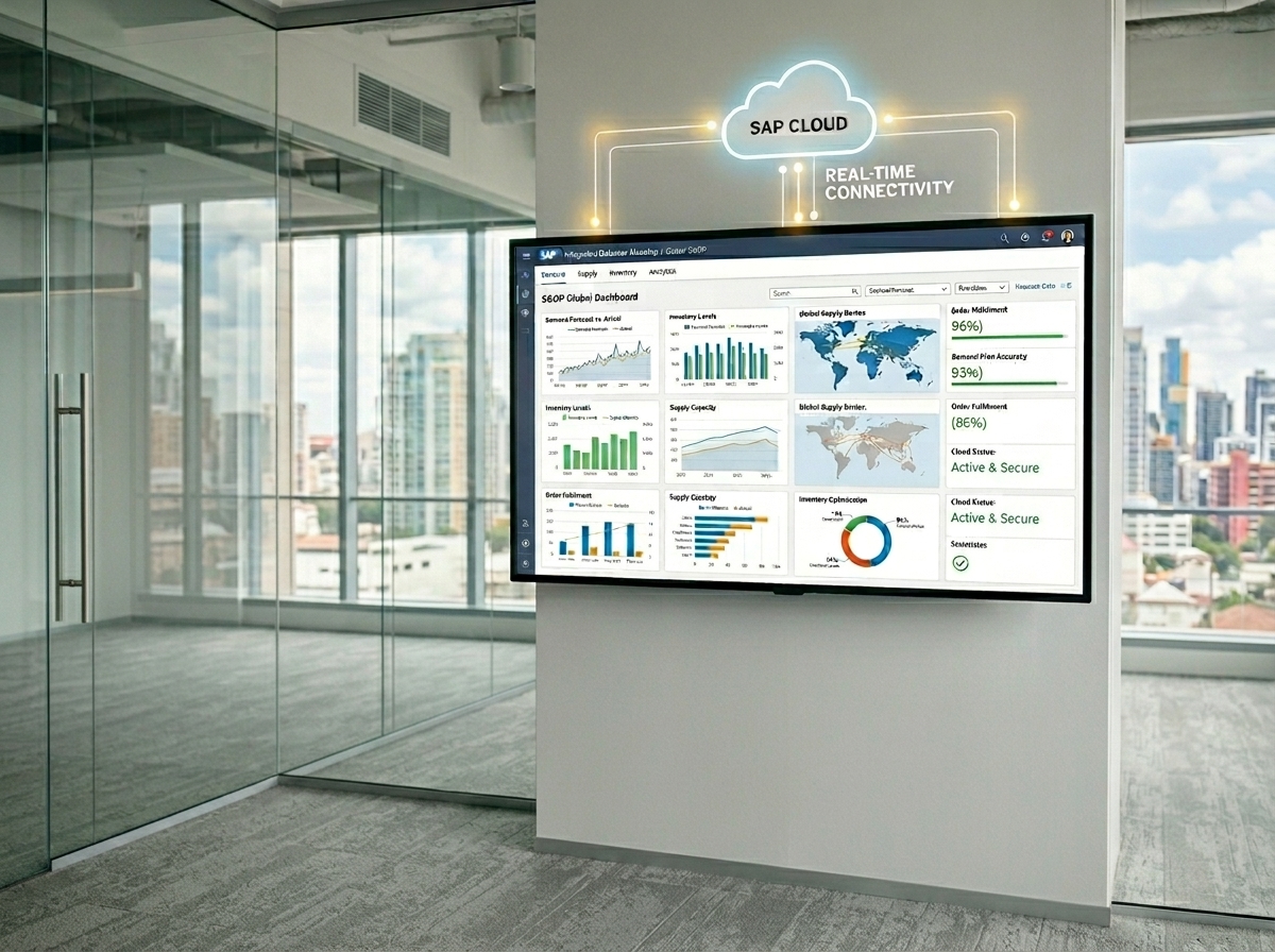 SAP IBP cloud implementation consulting — 90-day deployment, demand forecasting optimization, inventory planning, and integrated business planning for enterprise supply chain
